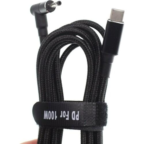 100W USB C Type C Male to DC 3.0x1.1mm Male PD Charger Connector Adapter Notebook Cable for Samsung Acer for Asus 1.8m