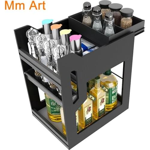 Seasoning Basket Drawer Kitchen Cabinet Built-in Drawer Seasoning Basket Cabinet Seasoning