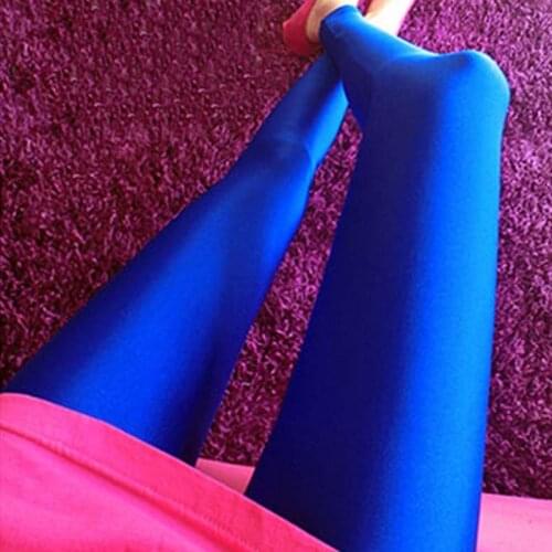 Hot Sale Solid Color Neon Leggings Women Sexy Push Up Slim Leggings Skinny High Stretched Leggings For Female Leggins New