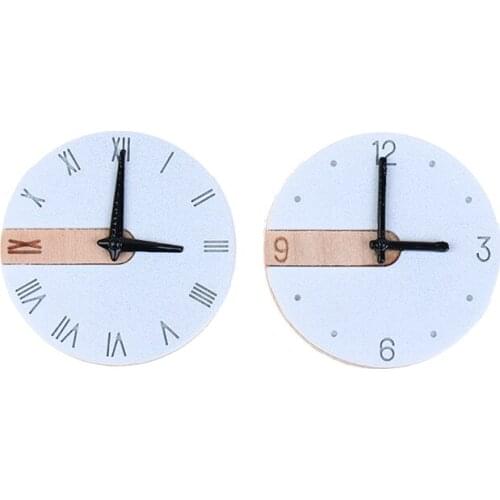 1:12 Scale Dollhouse Miniature Wall Clock Play Doll House Miniaturas Home Decor Accessories Toy Pretend Furniture Toy