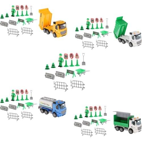 Garbage Truck Toy Sprinkler Car Model Figure Toys Kit DIY Miniature Display