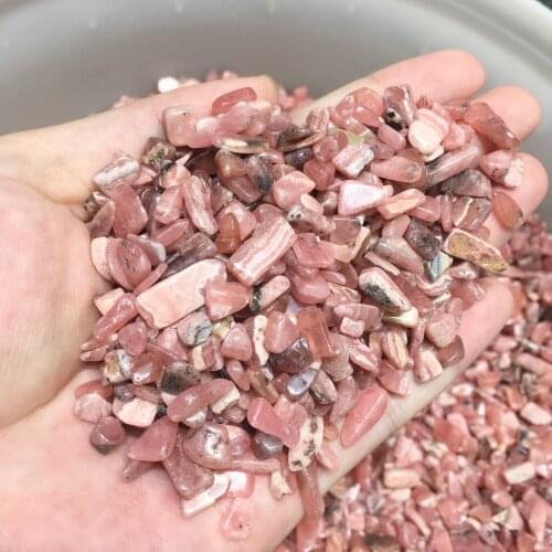 100g Natural rhodochrosite gravel quartz raw rock gemstone crystal chips healing mineral degaussing for decoration