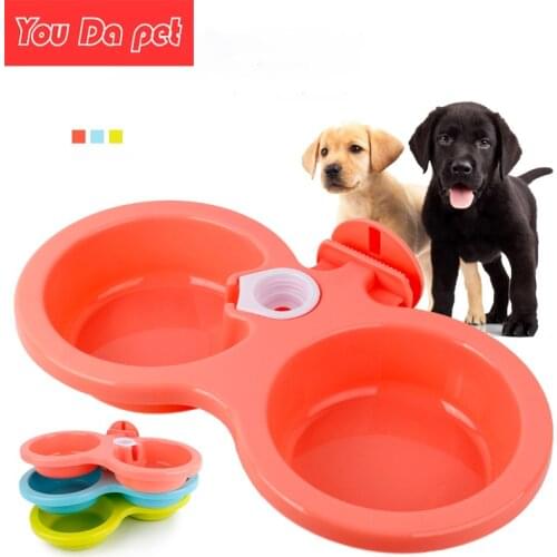 Pet dog bone feeding double bowl, cat food water bowl, dog food plate, ABS feeding bowl, pet accessories feeding products