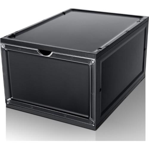 Clear Plastic Shoe Storage Box Stackable Case Organizer Sneaker Boot Container for Men Women