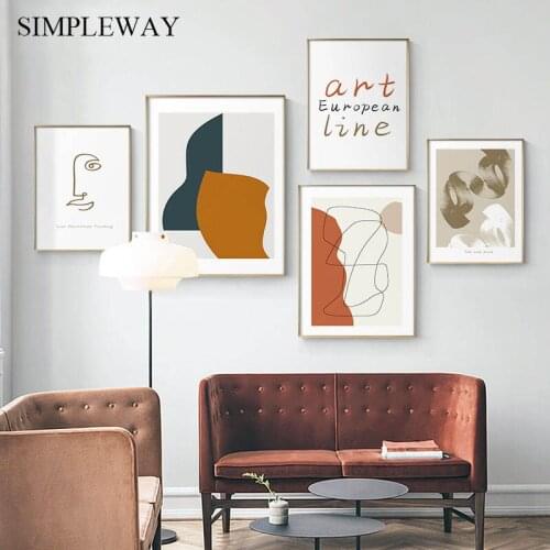 Contemporary Abstract Canvas Poster and Print Modern Wall Art Painting Minimalist Artwork Wall Picture Living Room Home Decor