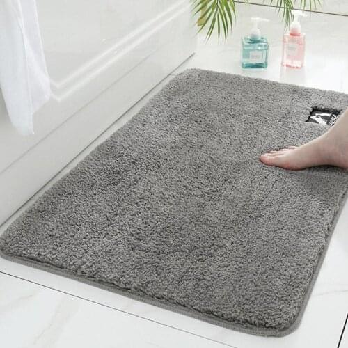 Modern eco-friendly microfiber suede bath mat PTR latex non-slip bottom bathroom bedroom kitchen balcony rug
