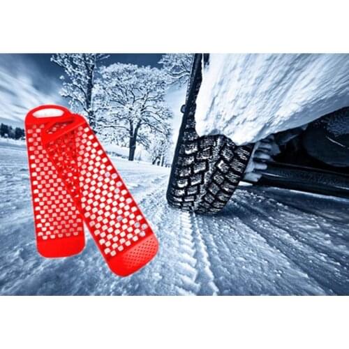 2Pcs Vehicle Rescue Recovery Board Track Sand Mud Snow Ladder Ramps Road Tyre Ladder Anti-skid Board Plate