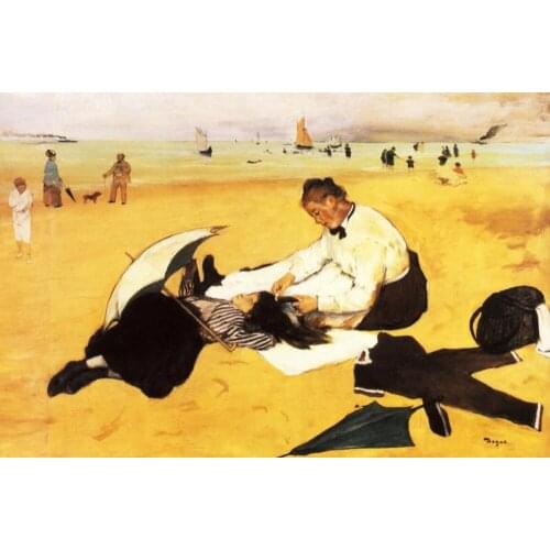 High quality Oil painting Canvas Reproductions Beach Scene (1877) By Edgar Degas hand painted