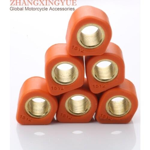 6pc Performance Variator Roller Weights 6.5gram 15x12mm for MBK Mach G 50 Nitro Ovetto Stunt 50 Booster Nitro Ovetto 100cc