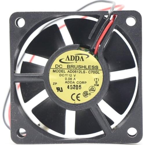 ADDA AD0612LS-C70GL 60*60*20MM 12V 0.08A DC Axial Cooling Fan