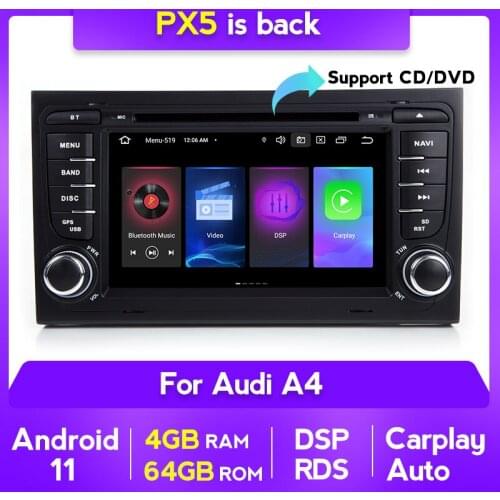 RDS Android 11 Car DVD PLAYER For Audi A4 B8 B7 B6 S4 RS4 B7 SEAT Exeo Car Multimedia Player Radio Navigation GPS Auto carplay