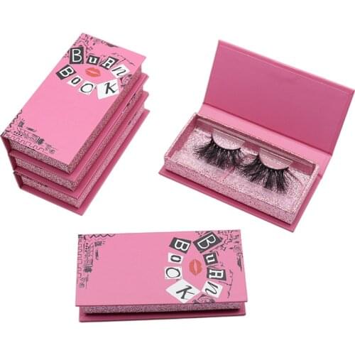 Burn Book Lash Case Wholesale Lashwoods Eyelash Empty Box Diamond Lashes Case Candy Eyelashes Packaging Box Free Lash Tray