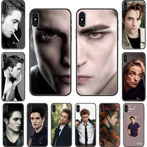 Robert Pattinson Edward Cullen Phone Case Cover Hull For iphone 5 5s se 2 6 6s 7 8 12 mini plus X XS XR 11 PRO MAX black