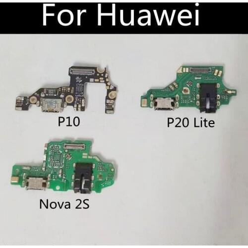 1PCS Micro USB Charging Charge Board Connector flex cable with microphone modlue Repair Parts for Huawei P10