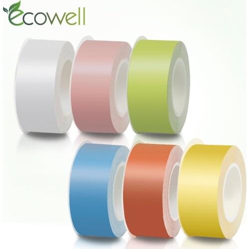 Ecowell 6PK muliticolor for Kingjim Tepra Lite Tape LP15G LP15S LP15P LP15Y LP15R LP15B Thermal label for KingJim label maker