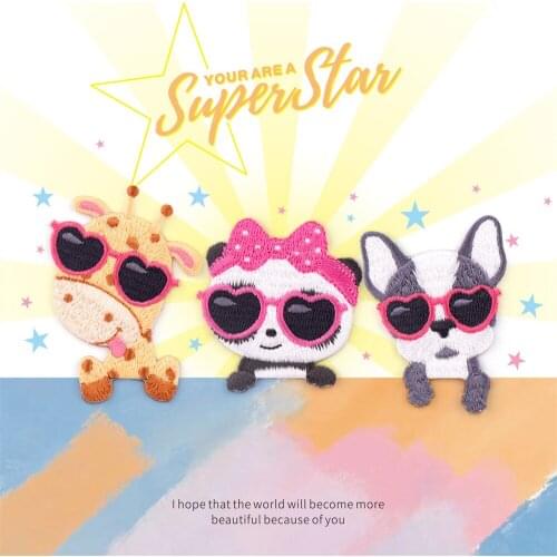 Maxsin 1 Pc High Quality Embroidered Cute Animal Sticker Cartoon Patch Iron On Clothes Jeans Garment Accessories DIY Decoration