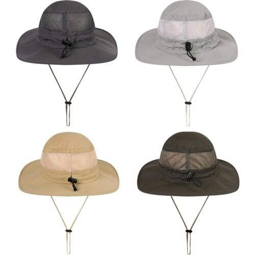 Mens sunshade hat waterproof UV net fishing hat mountaineering outdoor fisherman cap