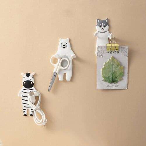 Lovely animal Fridge Hook Key Wall Crochet Holder Removable Kitchen Hooks Home Decor key holder wall can Washed holder wall hook