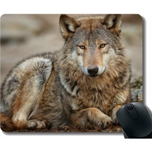 Mouse Pad Non-Skid Natural Rubber Rectangle Mouse Pads,Animal wolf art Rubber Large Mouse pad Mat