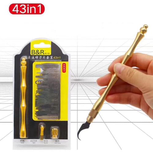 Newest 43 in 1 Motherboard CPU BGA IC repair Blade knife Black Glue Removal Tool Newest Cold Blade tool