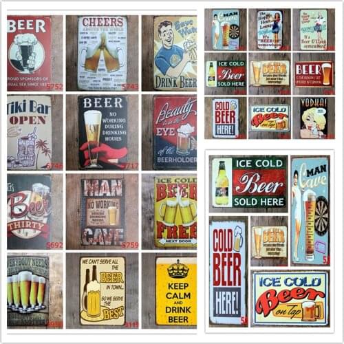 New Classic Metal Poster Tin Sign Vintage Ireland Beer Metal Plate For Bar Pub Wall Decor Plaques Kitchen Room Wall Signs