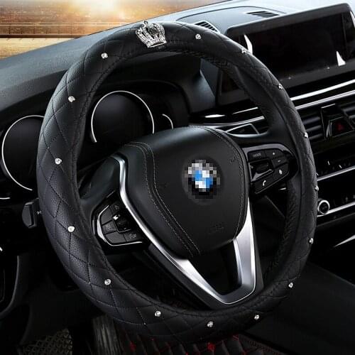 37-38CM New Car Steering Wheel Cover Artificial Leather Steering-Wheel Covers Breathable Fabric Braid Auto Accessories Universal