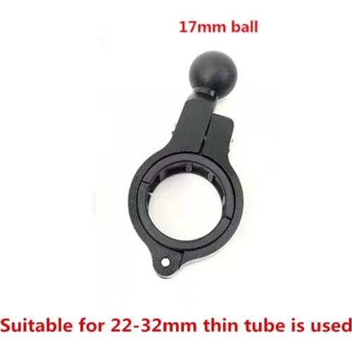Fit 22--32mm Round Rod Clamp Motorcycle Handlebar Rail 17mm Ball Mount Car Headrest Rai Holder with for Gopro