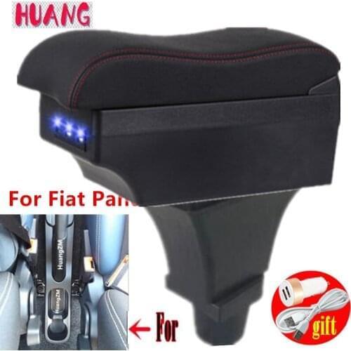 For Fiat Panda Armrest Box For Fiat Panda Interior special Retrofit parts Center Car Armrest box Center Storage box USB