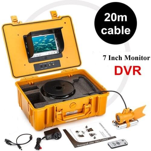Deep Water Underwater Fishing Camera 7 Inch LCD Monitor Video Color Fish Finder with DVR