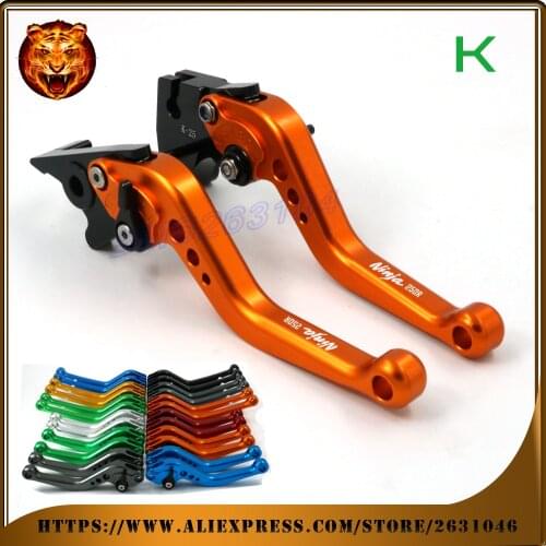 Adjustable Brake Clutch Levers For KAWASAKI NINJA250R NINJA250 250R 2013 14 15 16 FREE SHIPPING WITH LOGO Motorcycle