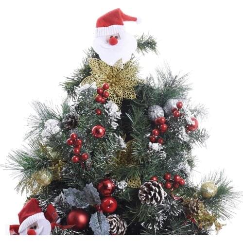 Christmas Red Berry Stems Artificial Pine Picks for Home Christmas Tree Decorations Holiday Party Festival Room Ornaments