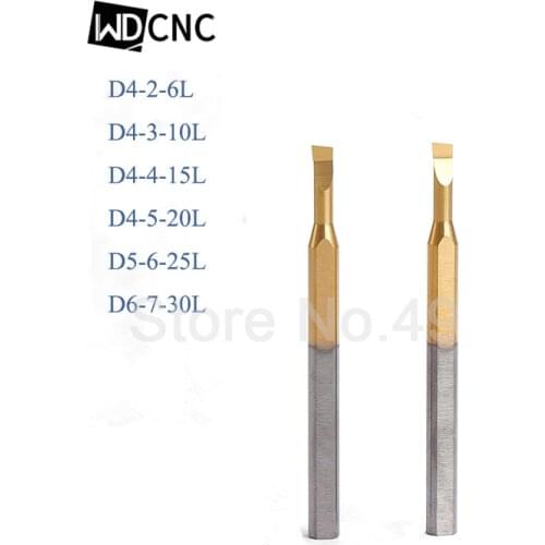 Small hole boring cutter bar hard tin coating alloy handle D4 2mm 3mm 4mm clamping for small diameter 2-4mm