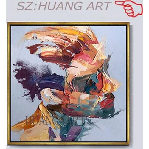 Hand-painted impression painting head portrait painting scandinavians sitting room household adornment wall the lobby of the res