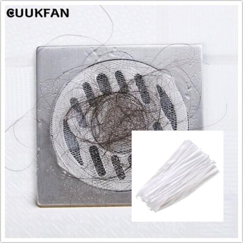100PCS Hair Catcher Bags Sink Filter Drain Bathroom Shower Filter Hair Catcher Mesh Bag