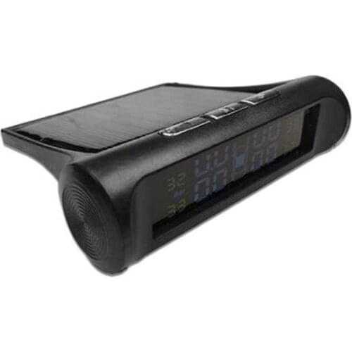 TPMS Car Tire Pressure Monitor System Tyre Monitoring System Solar/USB/Battery Power LCD Display with 4 External Sensors