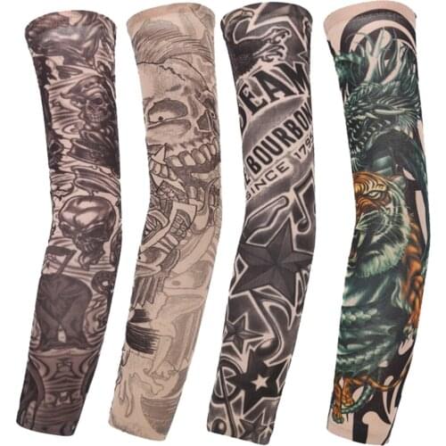 UV Protection Outdoor Sport Summer Cooling Basketball Flower Arm Sleeves Arm Cover Tattoo Arm Sleeves Sun Protection