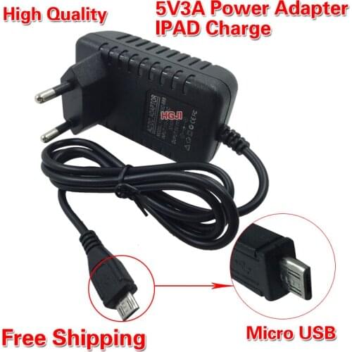 DC5V3A Power Adapter USB Charger 5V300MA Power Supply with Micro USB 5Pin for Raspberry Pi 3 Mobile Phone android interface plug