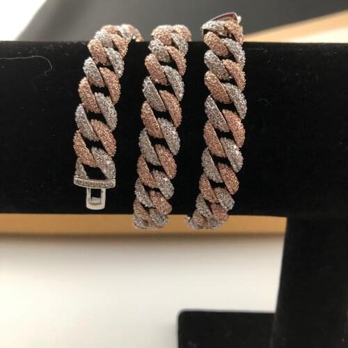 Two color chain necklace for mens jewelry 10 mm wide