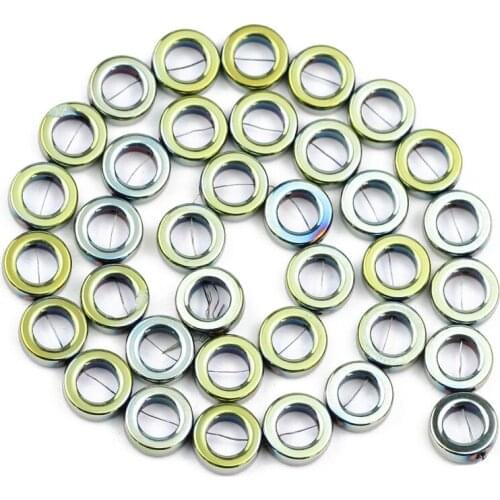 Green Circle Shape 8/10/12mm Hematite Natural Stone Spacer Loose Bead For Charm Jewelry Making Diy Bracelets Pendant Accessories