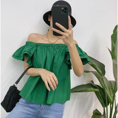 Butterfly Sleeve Women Shirt plus size 5XL 6XL 7XL Casual Solid Ruffle Blouse Plus size Elegant square neck Tops Streetwear