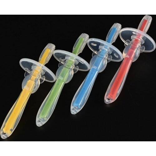 1PC Kids Soft Silicone Training Toothbrush Baby Children Dental Oral Care Tooth Brush Tool Baby Kids Teething Teether #40
