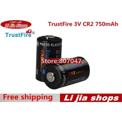10pcs TrustFire CR2 Battery 3V 750mAh CR 2 Lithium Battery with Safety Relief Valve for Flashlight Headlamp Camera