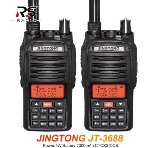 2PCS JINGTONG JT-3688 5W 2000mAh Walkie Talkie Radio Station Dual Band two way radio VHF UHF HF Amateur Radio Transceiver UV5R
