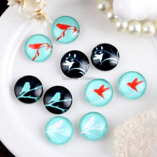 20 pcs MIX 12mm 20mm 25mm 30mm Handmade Round Glass Cabochon beads-Image Glass Cabochon-(HPGC-MIXSS-75-2)