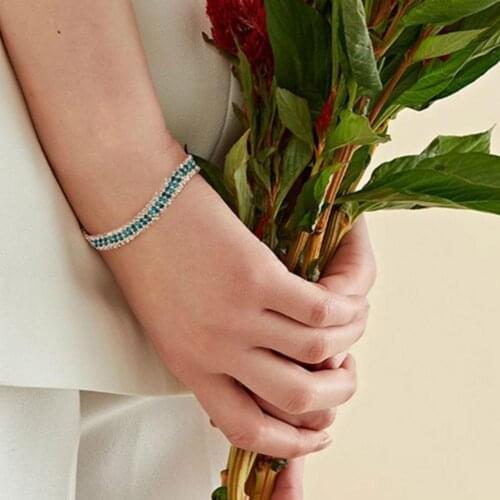 2021 Luxury Full Diamond Charming Crystal Bracelet For Women Shiny Rhinestone Chain Bracelet Female Bride Wedding Party Jewelry