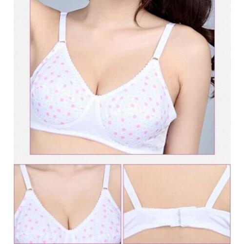 32 34 36 38 40 42 44 A B cup Pregnant women thin 100% cotton bra back buckles plus size available wireless young girl bra