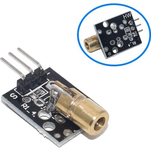 1PCS KY-008 650nm Laser sensor Module 6mm 5V 5mW Red Laser Dot Diode Copper Head for Arduino