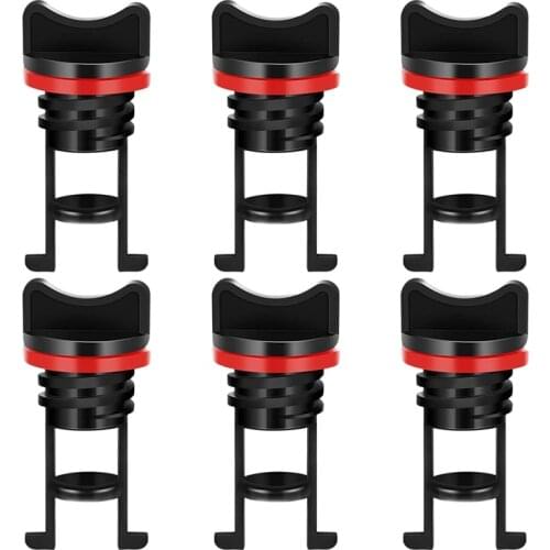 6 Pieces Plastic Hull Drain Plug Kit Kayak Canoe Boat Drain Holes Plugs Replacement Accessories for Outdoors Camping