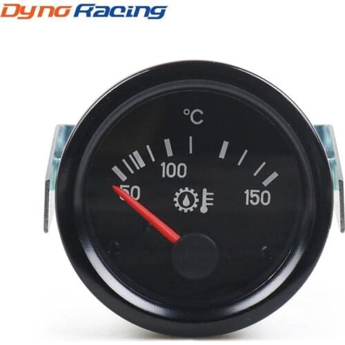 2" 52mm Car Oil Temp Gauge 50-150 Celsius Pointer 12V Oil Temperature Temp Gauge Yellow Light Car Meter Without Sensor