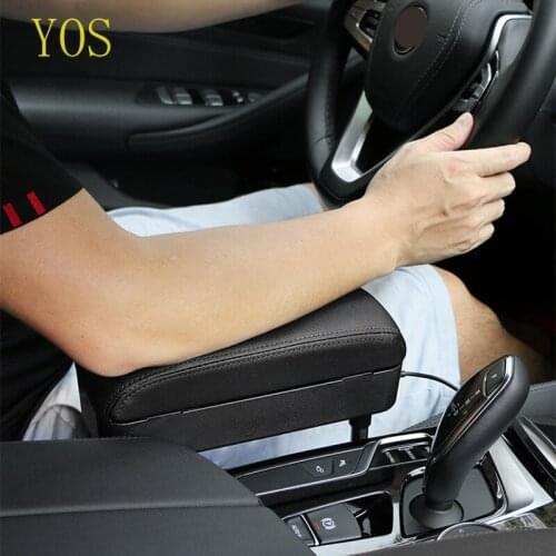 Car Armrest Box Adjustable Pad Refit Car Central Lift Armres Storage Organizer Box For Toyota RAV4 CHR Corolla For Mazda 3 6 CX5